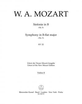 Symphonie No. 5 en si bémol majeur KV 22 