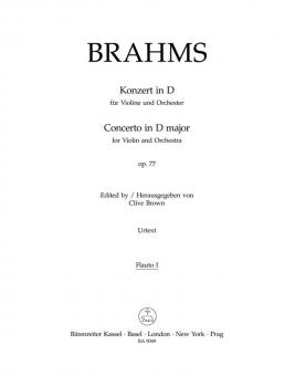 Concerto en ré majeur op. 77 