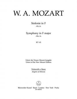 Symphonie No. 6 en fa majeur KV 43 