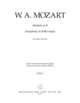 Symphonie en si bémol majeur KV 216 (74g) 
