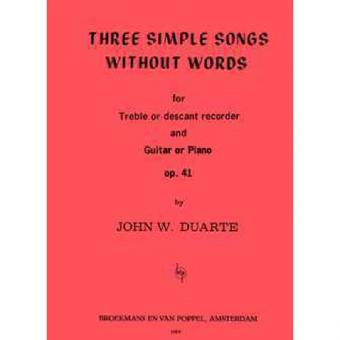 3 Simple Songs Without Words Op.41 