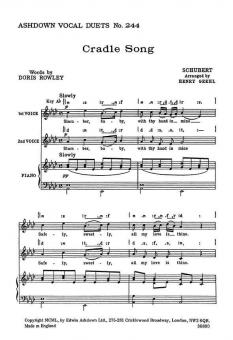 Schubert, F Cradle Song 2-Part/Piano 