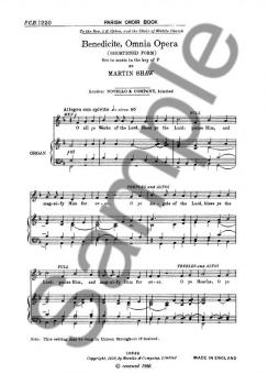 Benedicite Omnia Opera 