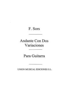 Andante Con Dos Variaciones (R Sainz De La Maza) For Guitar 