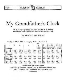 Williams Grandfathers Clock SATB Ton 