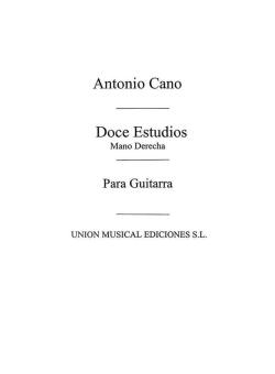 Doce Estudios para guitarra Mano Derecha 