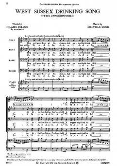 Cook, M West Sussex Drinking Song TTBB 