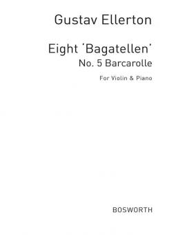 Barcarolle For Violin And Piano Op. 18 No. 5 