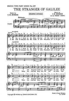 Morris, C Stranger Of Galilee 2-Part/Piano 