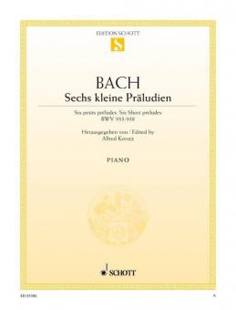 Six petits préludes BWV 933-938 Standard