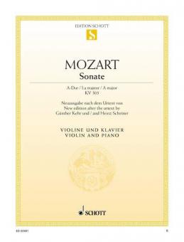 Sonate A-Dur KV 305 Standard