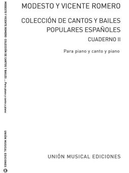Romero Coleccion De Cantos Y Bailes Populares Espanoles Vol.2 Piano 