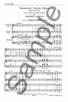 Benedicite, Omnia Opera 