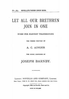 Let All Our Brethren Join In One 