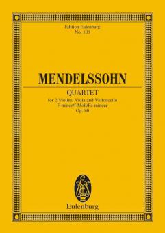 Quatour à cordes Fa mineur op. 80 Standard