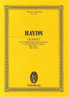 Quatour à cordes Fa majeur op. 74/2 Hob. III: 73 