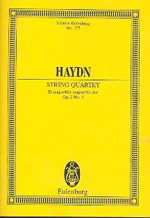 Quatour à cordes Mib majeur op. 2/3 Hob. III: 9 Standard