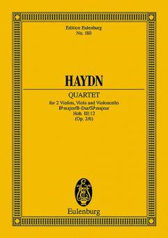Quatour à cordes Sib majeur op. 2/6 Hob. III: 12 Standard