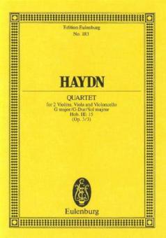 Quatuor à cordes Sol majeur op. 3/3 Hob. III: 15 