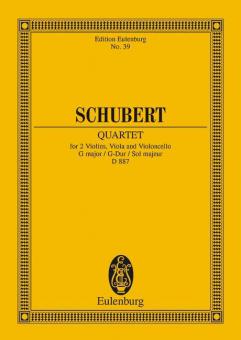 Quatuor à cordes Sol majeur op. 161 D 887 Standard