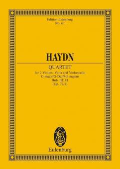Quatour à cordes Sol majeur, Komplimentier op. 77/1 Hob. III: 81 Standard