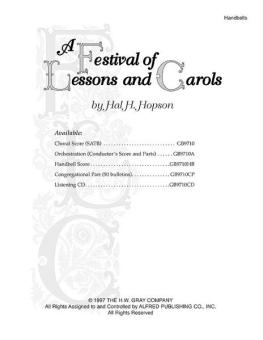 A Festival Of Lessons And Carols (Handbell Score) 