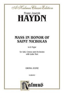 Mass In Honor Of Saint Nicholas, In G Major 