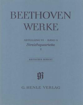 Quatuors à cordes et version pour quatuor à cordes de la sonate pour piano op. 18/1-6 und op. 14/1 Vol. 1 