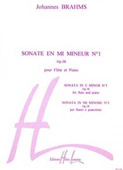 Sonate no1 en mi min. Op. 38 