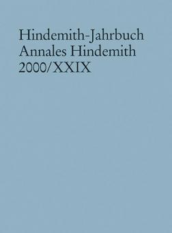 Hindemith-Jahrbuch - Annales Hindemith 2000 