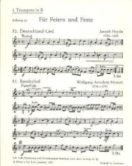 Für Feiern und Feste - Trompete I In B 