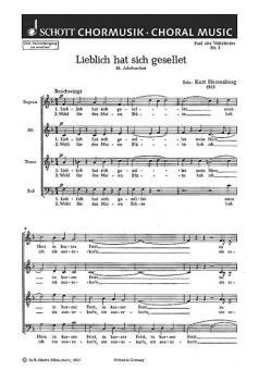 Lieblich hat sich gesellet / Es steht ein Lind in jenem Tal Standard