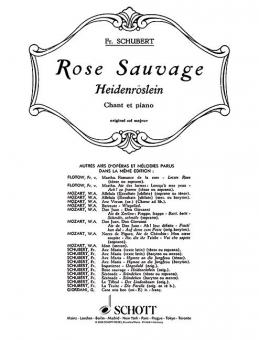 La Rose Sauvage op. 3/3 D 257 Standard