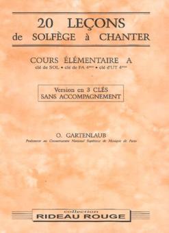 20 Leçons Solfège à Chanter: Cours Élémentaire A 