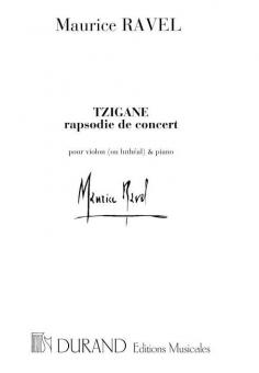 Tzigane Rhapsodie De Concert pour Violon(ou Luth 