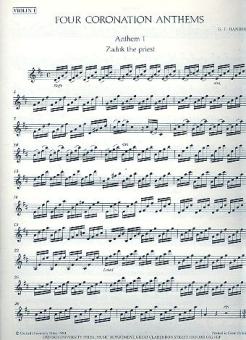 Four Coronation Anthems 