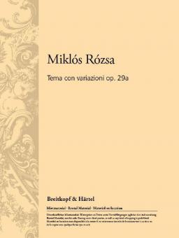Tema con variazioni op. 29a 