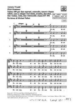 Dixit Dominus Psalm 109 RV 595 