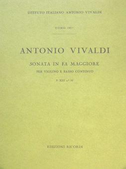 Sonate F-Dur F 13/32 T 397 Op. 2/4 RV 20 