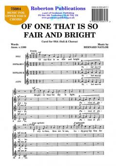 Of One That Is So Fair And Bright 