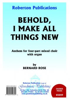 Behold, I Make All Things New 