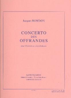 Bondon Concerto Des Offrandes Clarinet & Piano 