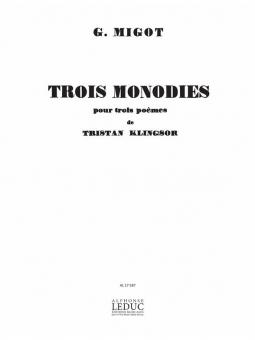 3 Monodies pour 3 Poemes 