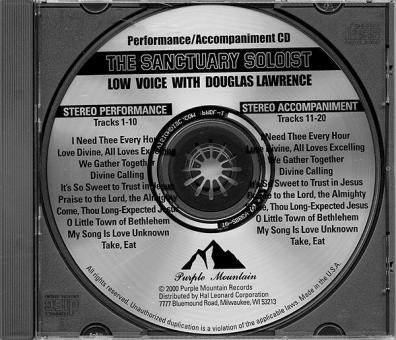 Sanctuary Soloist #3 CD / Low Voice 