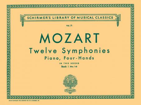 12 Symphonies for Piano Duet Book 1 