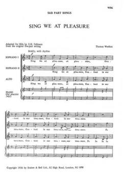 Sing We At Pleasure 