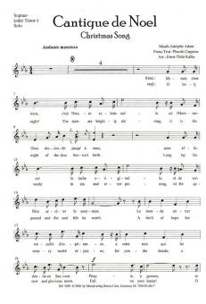Cantique de Noel - Satz mit Solo- und Chorstimmen 