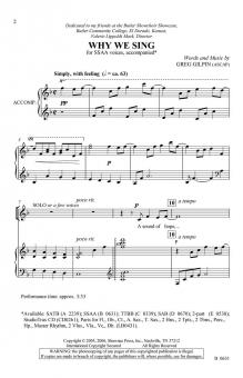 Why We Sing Standard