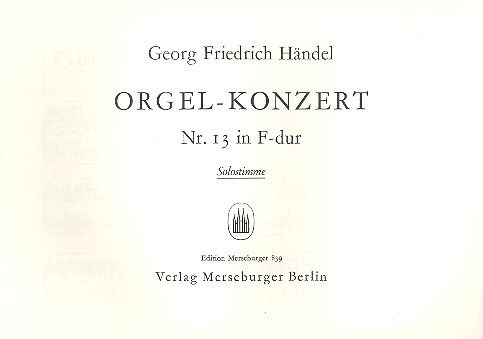 Konzert Nr.13 F-Dur für Orgel, 2 Oboen und Sreicher 