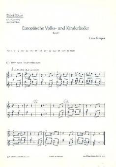 Europäische Volks- und Kinderlieder 1 